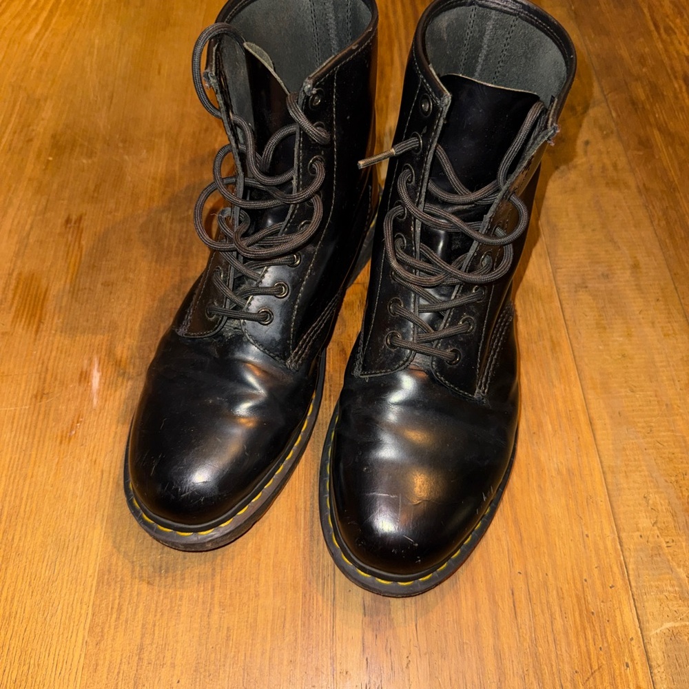 Dr. Martens Black Leather Men's Boots